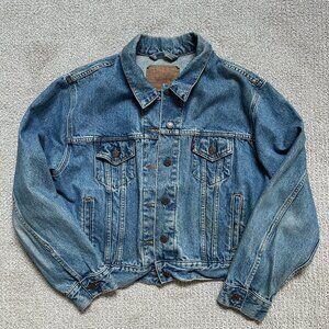 Vintage Levi's 77741-7112 Denim Trucker Jacket - Size L